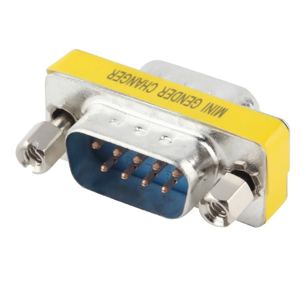 1pcs 9 PIN RS-232 DB9 MINI GENDER CHANGER ADAPTER RS232 COM D-Sub ชายหญิง VGA หัวเชื่อมปลั๊ก9 15pin