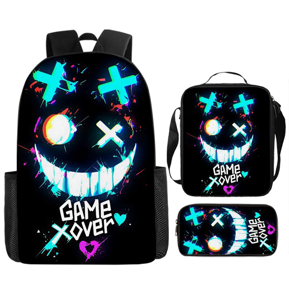 حقيبة ظهر للأطفال في المدارس الابتدائية المحيطية ذات الضوء النيون، حقيبة ظهر ذات سعة كبيرة، حقيبة كتف، مقلمة #5