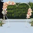 

Reusable Heart Shaped Balloon Arch Garden Flower Background Frame Wedding Decoration