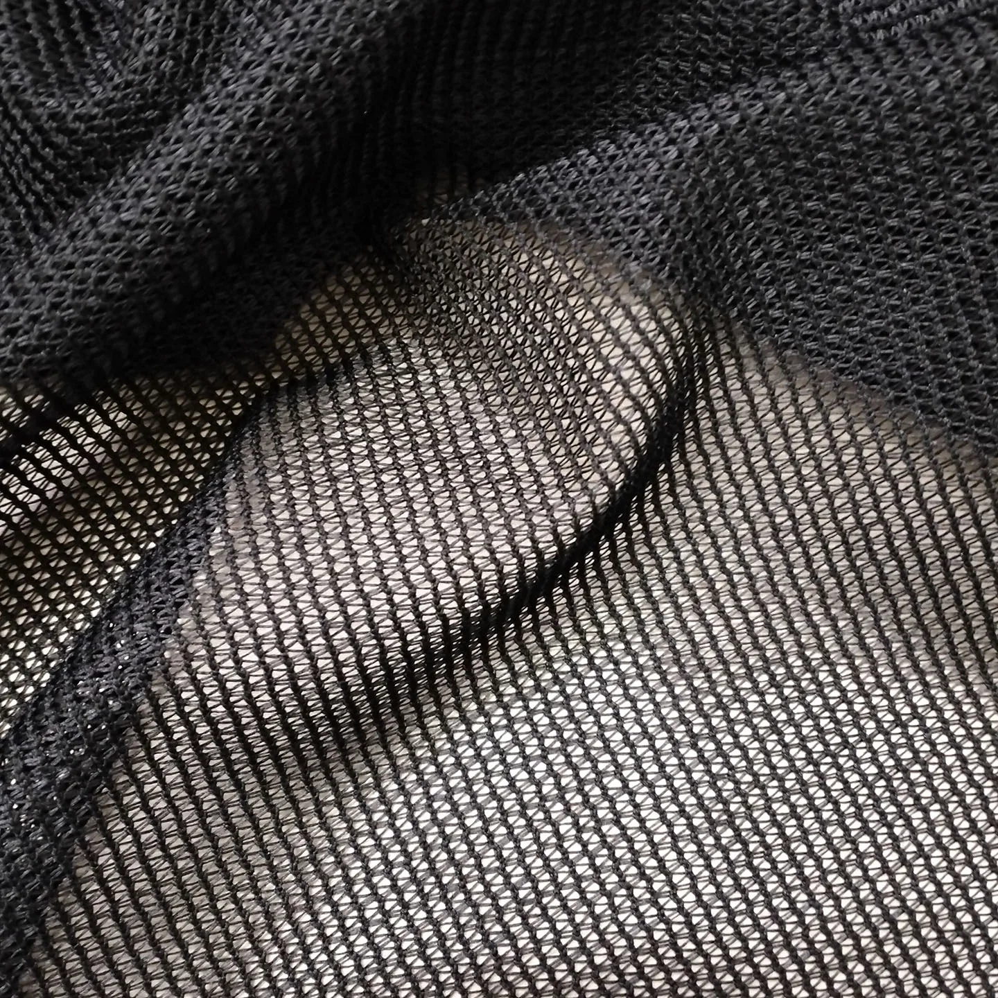 1 Yard Premium Black Mesh Fabric Inelastic Polyester for Handmade Hats Suits Pet Clothing - Delicate High-Quality