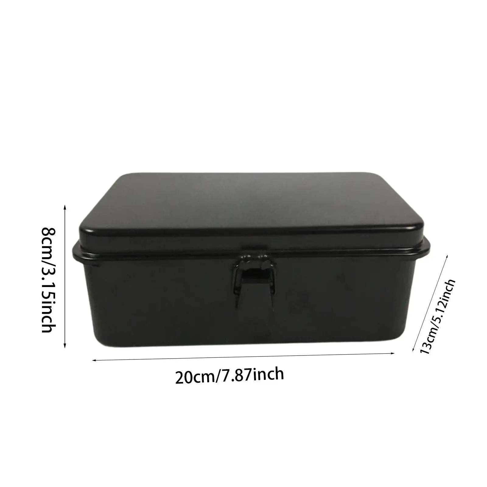 Caja de almacenamiento de Metal, caja vacía, contenedor de almacenamiento de escritorio Rectangular portátil