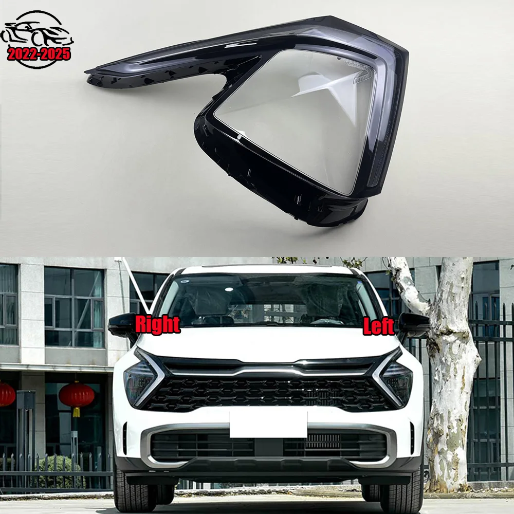 

For Kia Sportage 2022 2023 2024 2025 Car Front Headlight Lens Cover Auto Headlamps Lampcover Transparent Lampshades Lamp Shell