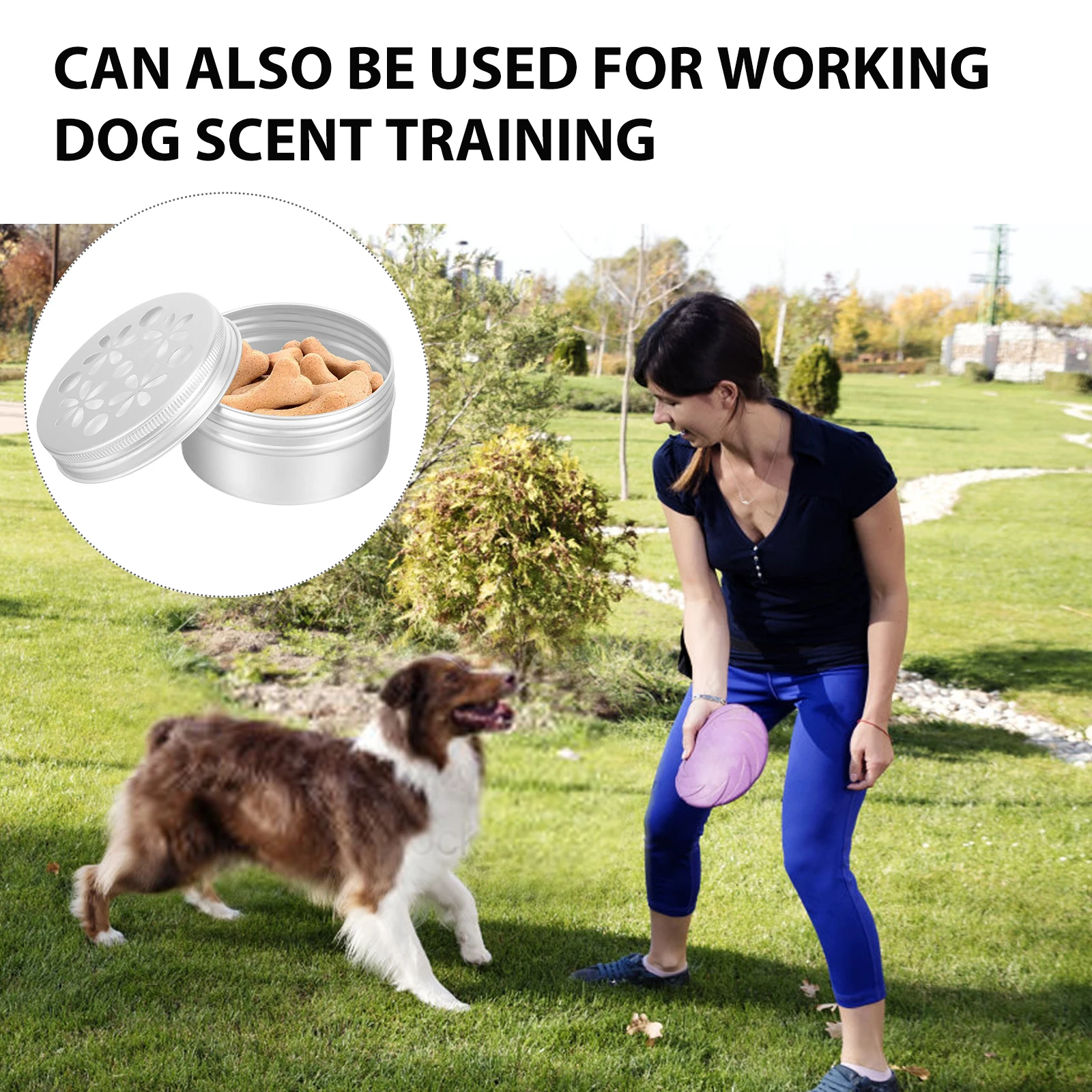 

10pcs Dog Scent Training Kit Aluminum Sniffing Box Odor Detection Tool Metal Tins Work Nose Training for Dogs