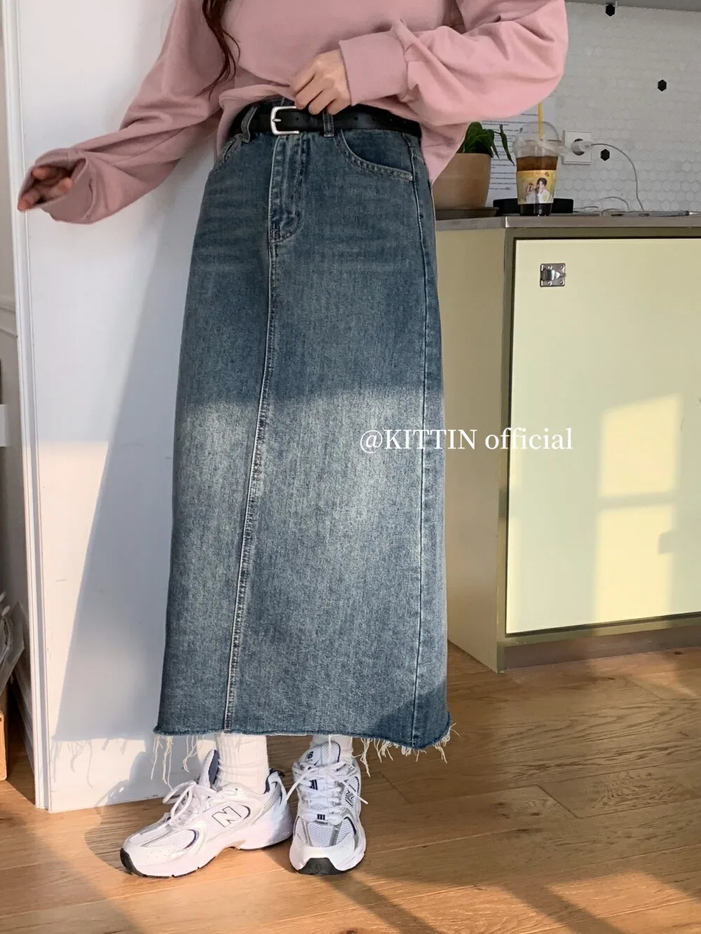 ZHISILAO New High Waist A-line Long Denim Skirt Women Vintage Casual Back Split Jeans Skirt Spring Summer 2024