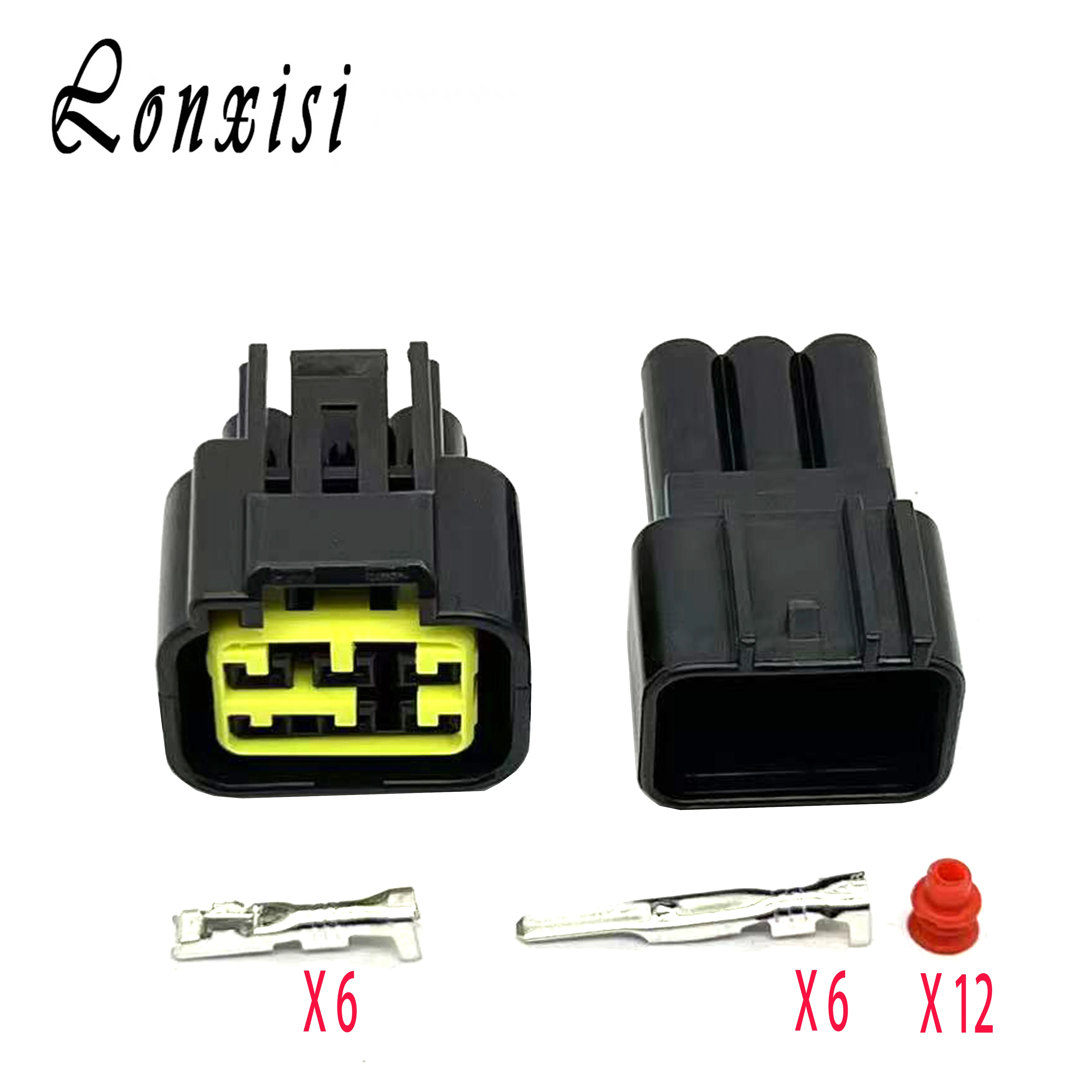 6 Pin Furukawa FW-C-6M-B FW-C-6F-B Waterproof Window LifterIgnition Coil Plug Auto Connector For Car Ford Mondeo