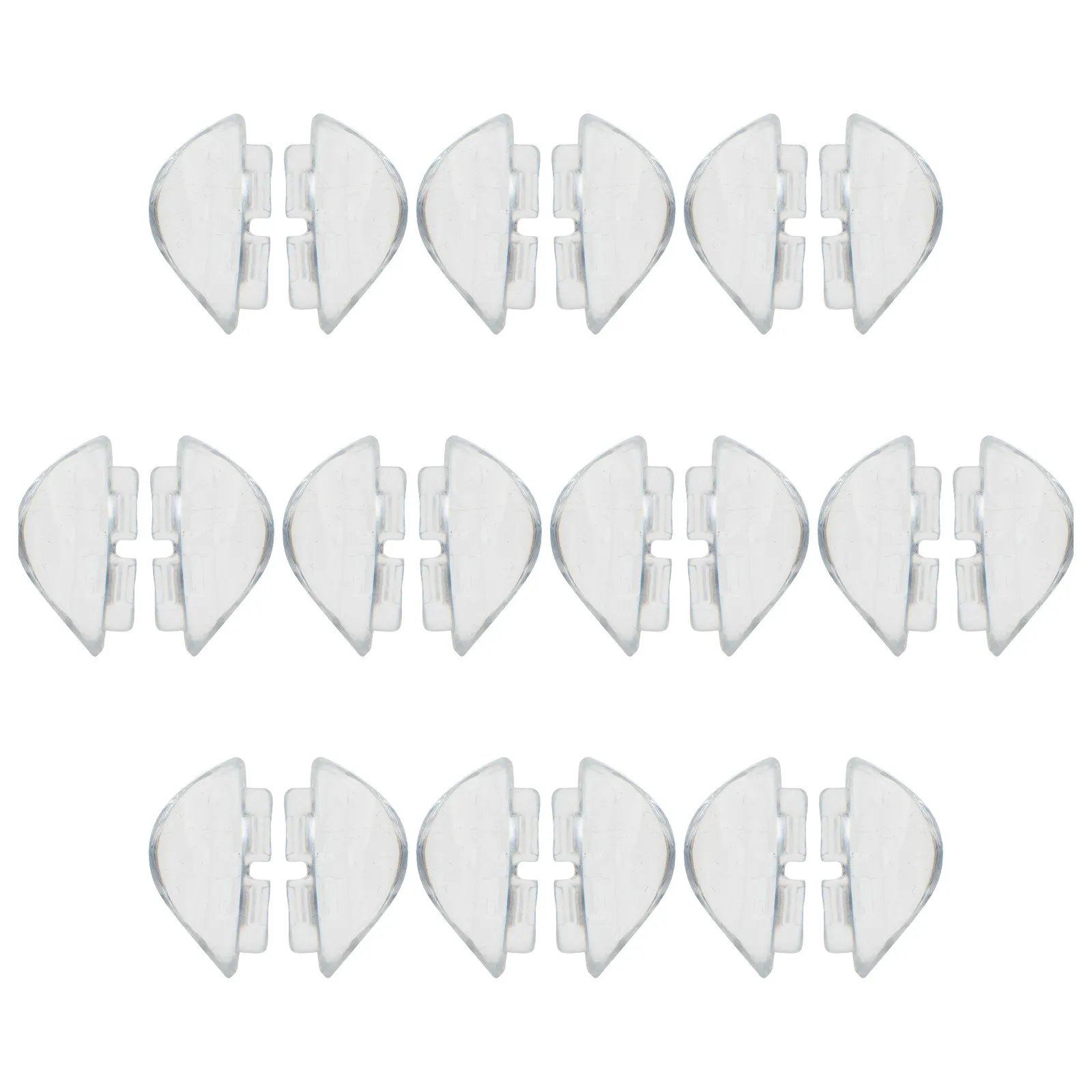 

10Pairs Silicone Eyeglasses Nose Pads Supple Plug-in Nose Supports Non-Slip Glasses Replacement Parts for Optical Frames