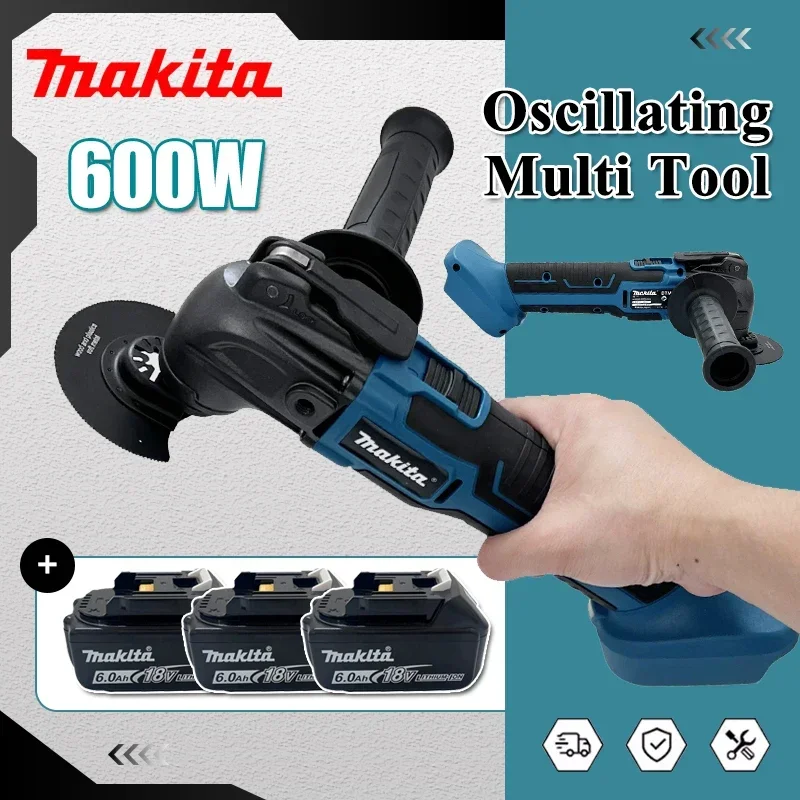 

Makita 600W Oscillating Multi Function Tool 20000OPM Electric Saw Trimmer Cutting Woodworking Power Tool for 21V 18V Battery