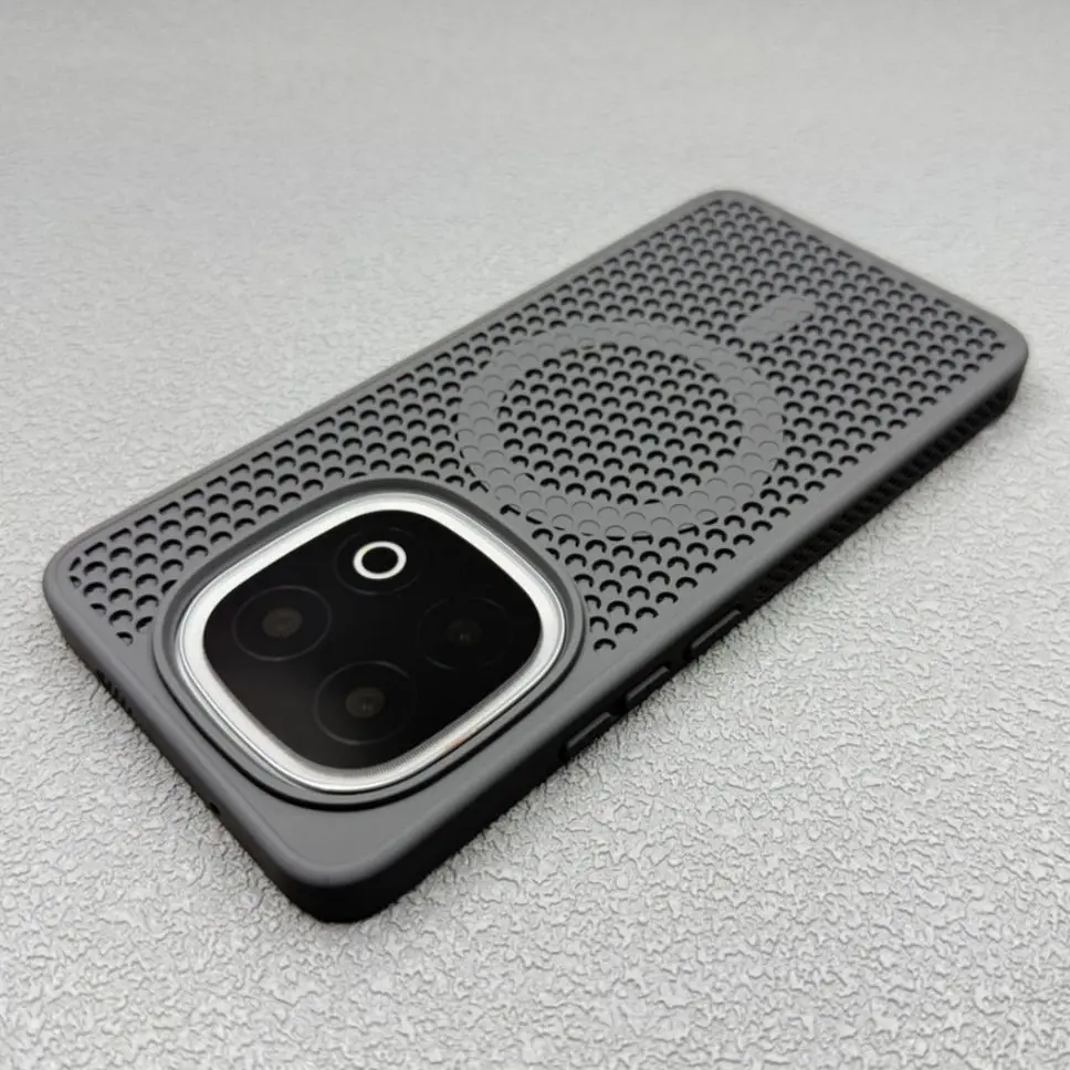 For IQOO Z10 Turbo Plus Magnetic Case Fashion Honeycomb Heat Dissipation TPU Cover For Iqoo Z10 Turbo Pro Skin-friendly Feel