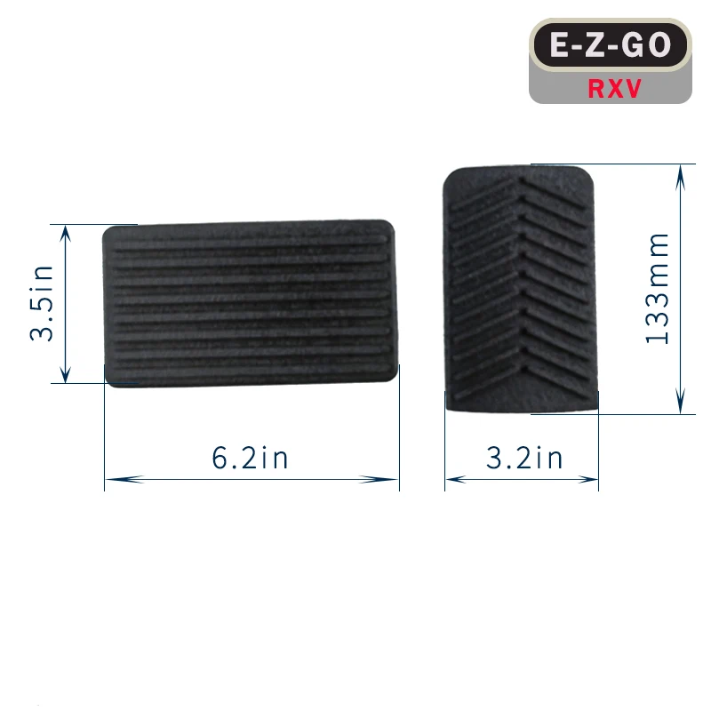 EZGO 2008-Up RXV Golf Cart Accelerator & Brake Pedal Pad Rubber Cover OEM# 600252 610471 600255 610529