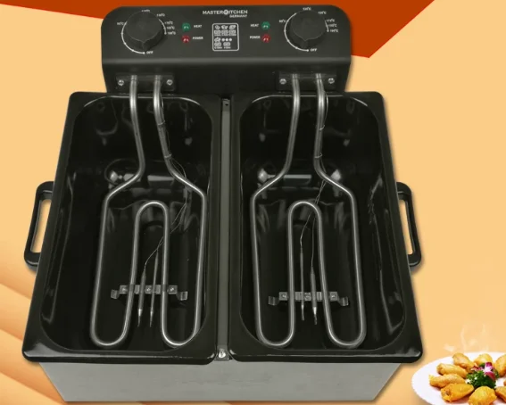 Electric Fryer 6L Household French Fries Machine Fryer Commercial Fries Fried Chicken Small Fryer Set Frying Skewers Pot