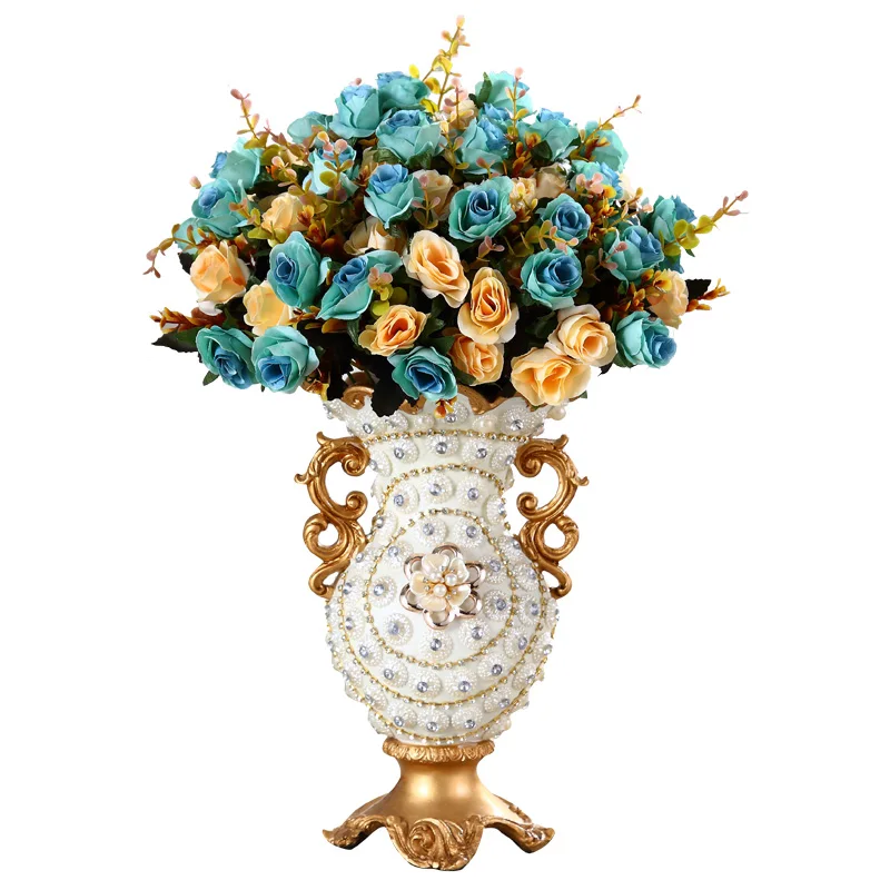 Imagem -05 - European Fruit Plate Vase Fake Flower Resin Ornamentos Home Livinroom Figurines Artesanato Mesa de Café Acessórios Decoração