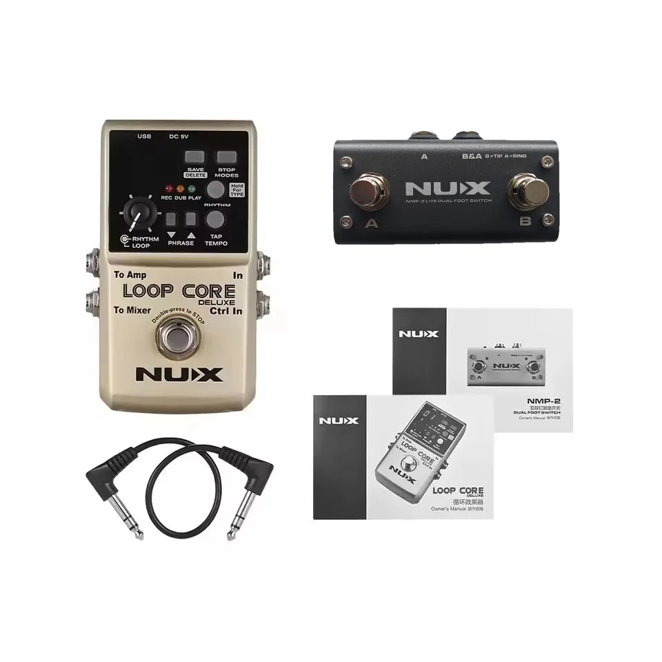 Nux Loop Core Deluxe Guitar Effect Pedal Music Looper PedalGuitar Acoustic Electric Guitars Accessorie 40 Drum True Bypass 8H