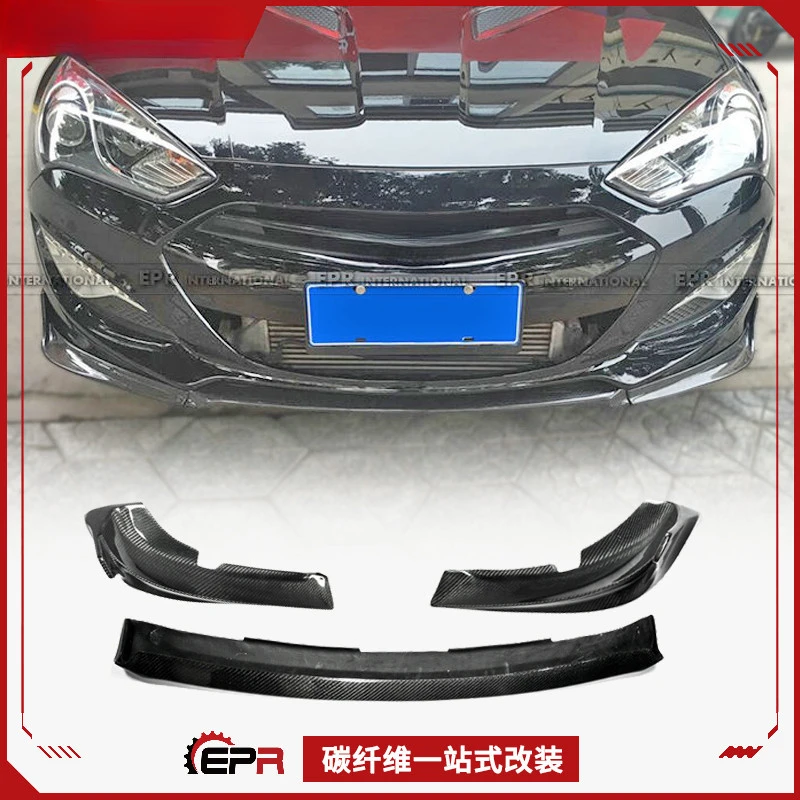 

Для Hyundai Genesis Coupe (2013-2015) MS Style, маленькая передняя сумка из углеродного волокна для губ - передний сплиттер, модификация подбородка
