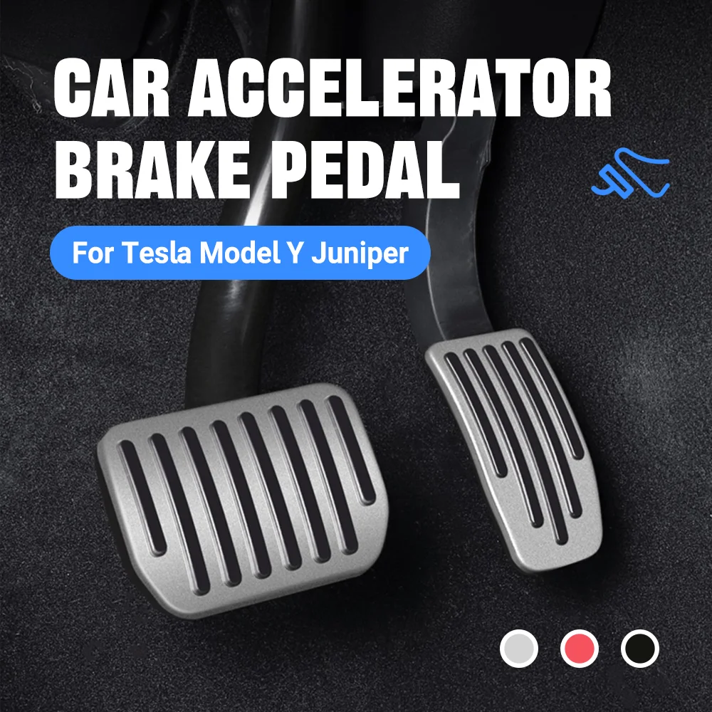 

Накладки на педали для Tesla Model 3 Y Juniper, высококачественные металлические и резиновые, противоскользящие, защитные накладки на педали акселератора и тормоза, автомобильные аксессуары