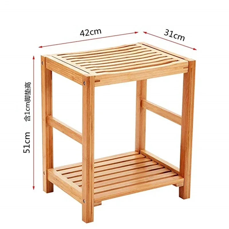 Bamboo Shower Seat Bench Wooden Bathroom Stool Spa Chair bamboo chairs for living room