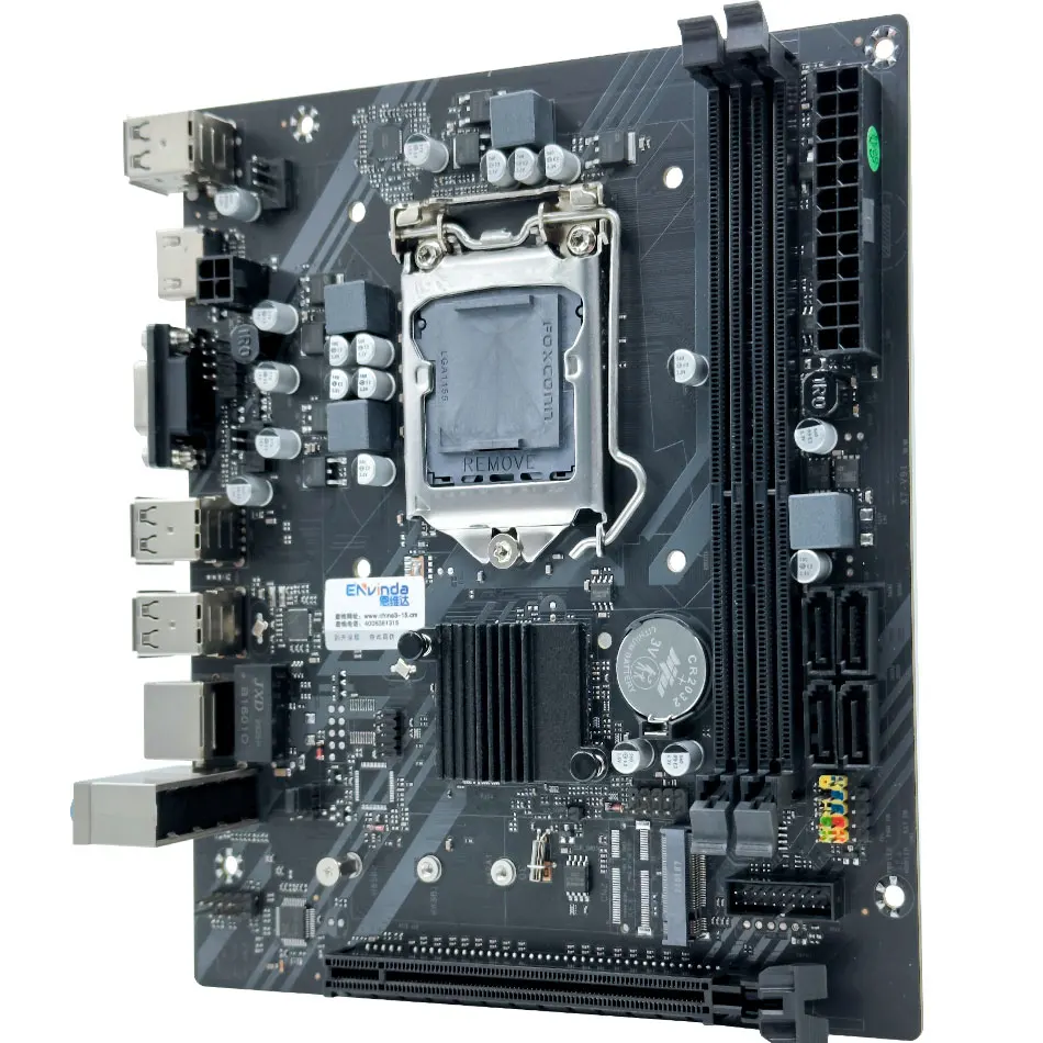 ENVINDA H61 Motherboard LGA 1155 Kit Compatible With Intel Core CPU 2nd And 3rd Generations Supports M.2 NVME SDD