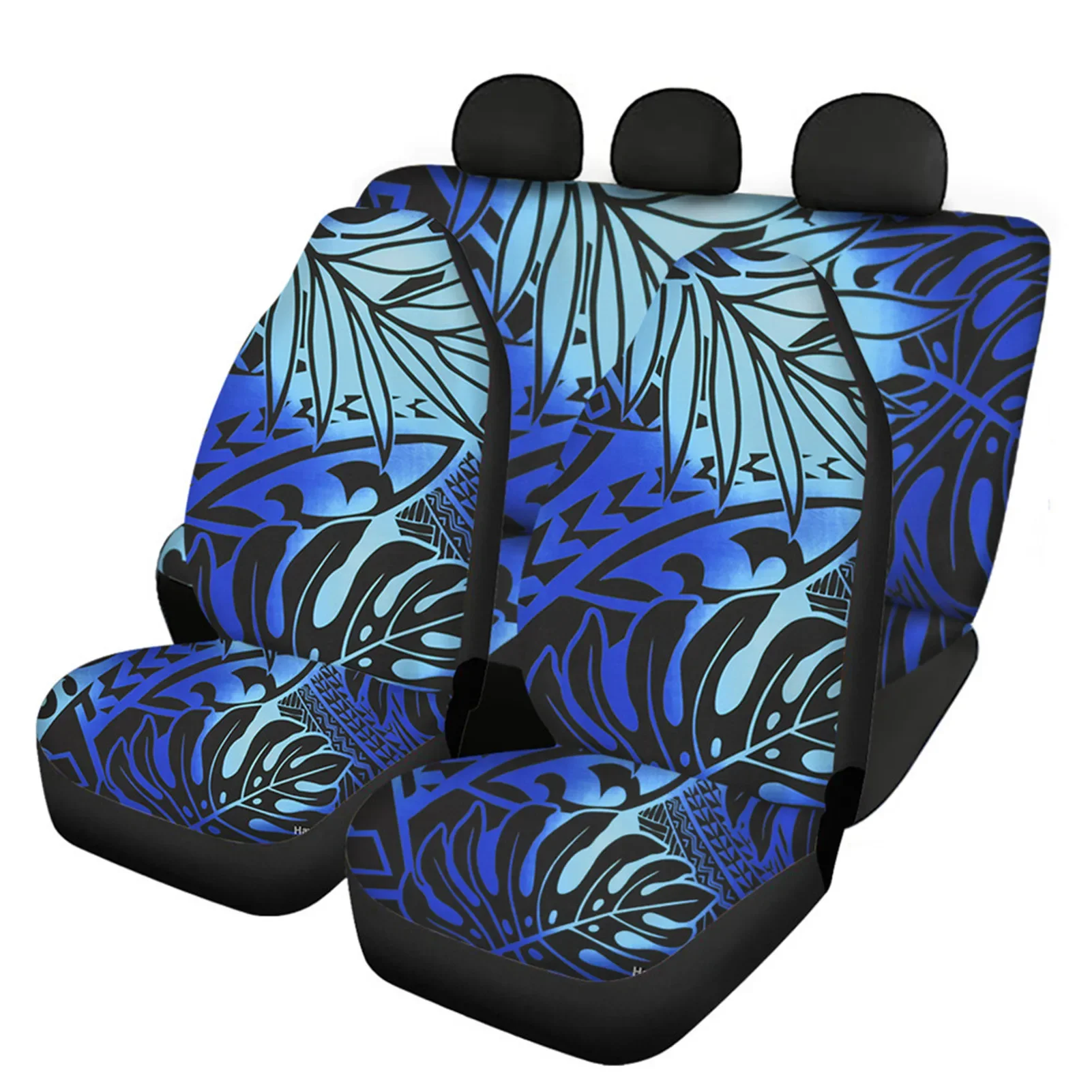 

Polynesian Tribal Leaf Design Universal Car Interior Seats Protector High Quality Front And Back Car Seat Covers for Most Cars