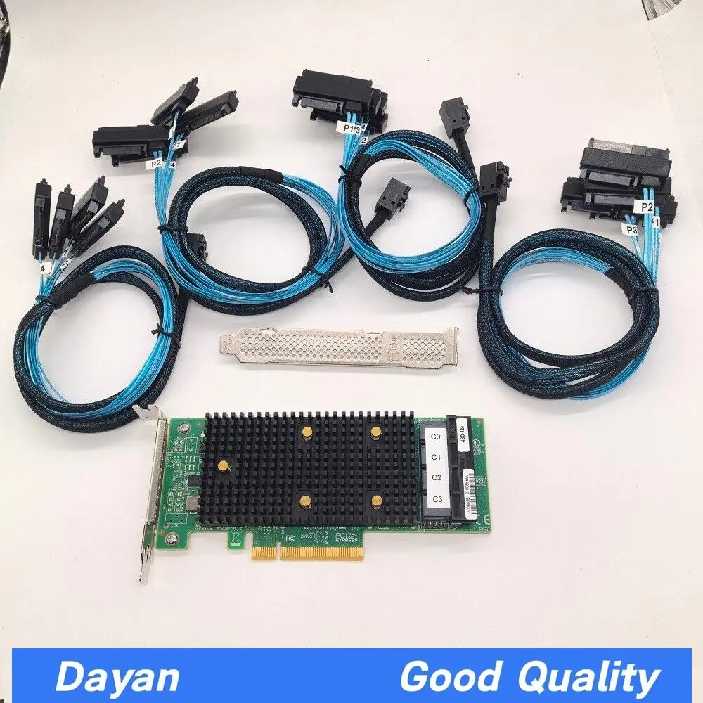 430-16I LSI SAS3416 9400-16I HBA 12Gbps PCIe 16-Port IT Mode +4*8643 to SAS-