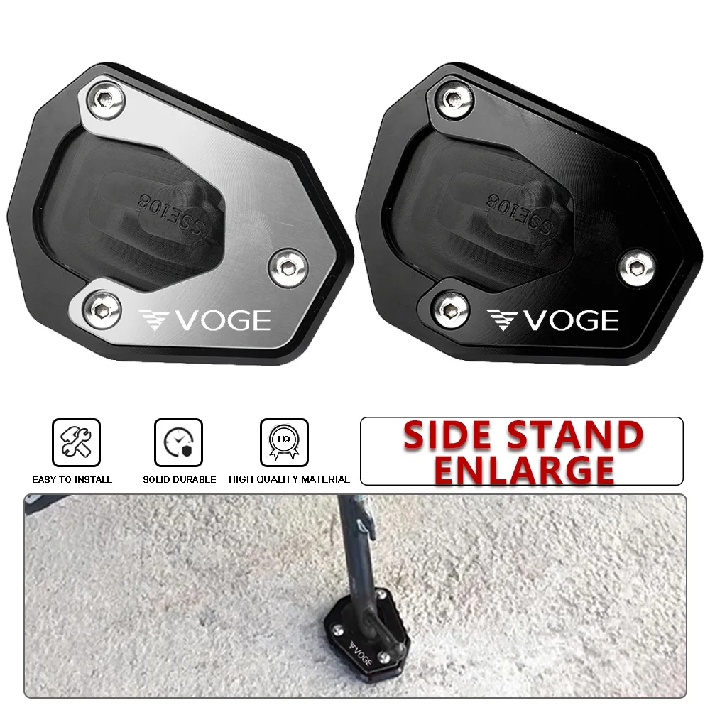 Side Stand Enlarge Plate Kickstand Extension FOR LONCIN VOGE 500DS 650DS LX500R 500 650 AC DS 500R 350AC Motorcycle Accessories