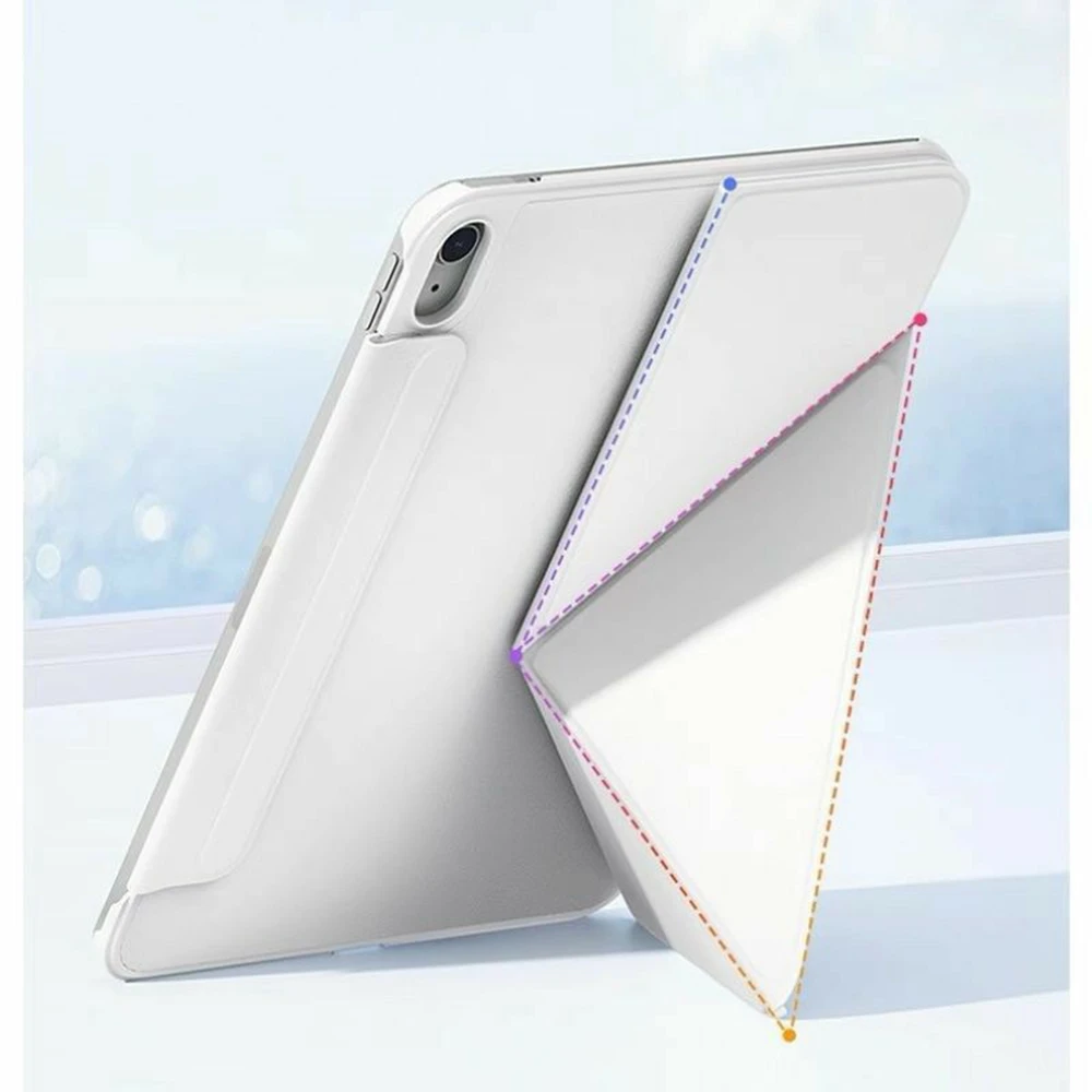For iPad Air 11 (2026) / (2025) / (2024) Case Double-Sided Magnetic Closure Leather Smart Tablet Cover - White