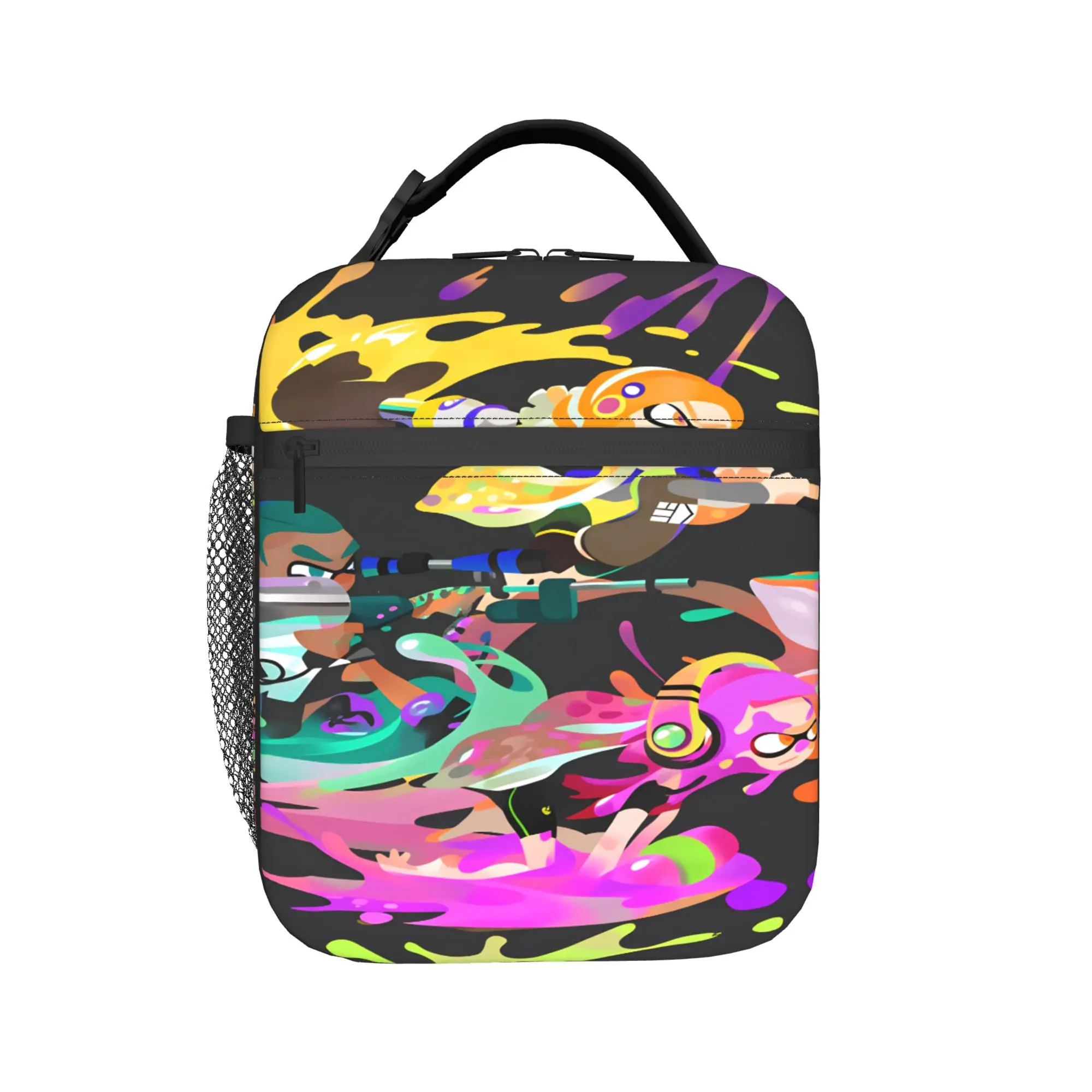 Splatoons Shoot Lunch Bag  Kawaii Lunch Box For Men School Portable Insulated Cooler Bag Waterproof Graphic Thermal Lunch Bags