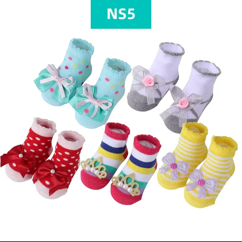 Kids Children\'s Socks for Girls Boys Non-slip Print Cotton Toddler Baby Christmas Socks for Newborns Infant Short Socks Clothing