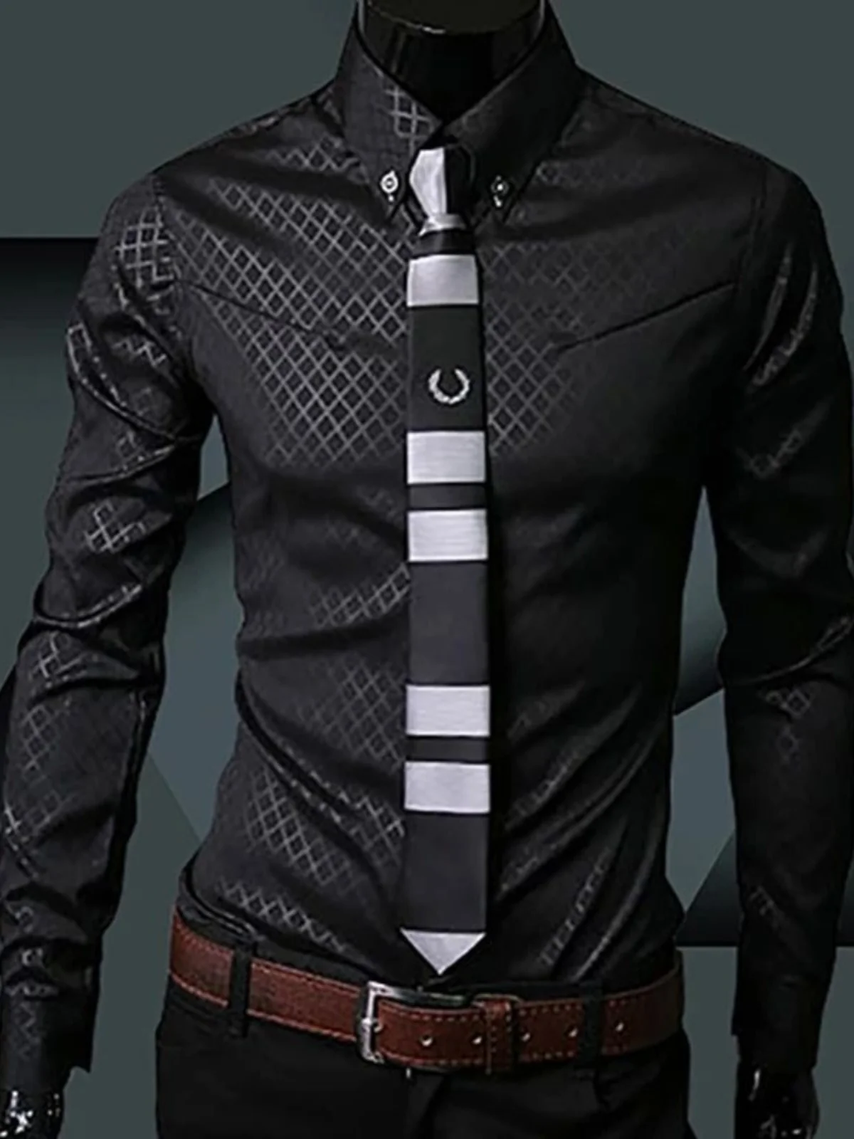 

Большой Cheered Long Sve irt Мужская мода размера плюс в клетку с рисунком Slim Fit Thiened Осень Зима Повседневная на пуговицах