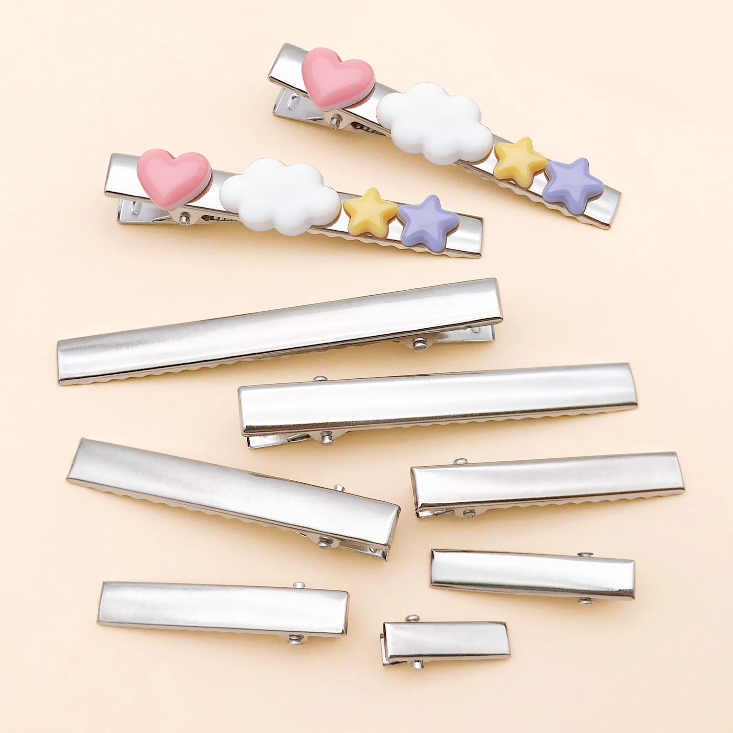 20pcs 20-72mm duckbill Clips Basic Platinum Hair Clip for DIY Jewelry Hair Pins Women Hair Style Clip Tools Making Accessories view 6