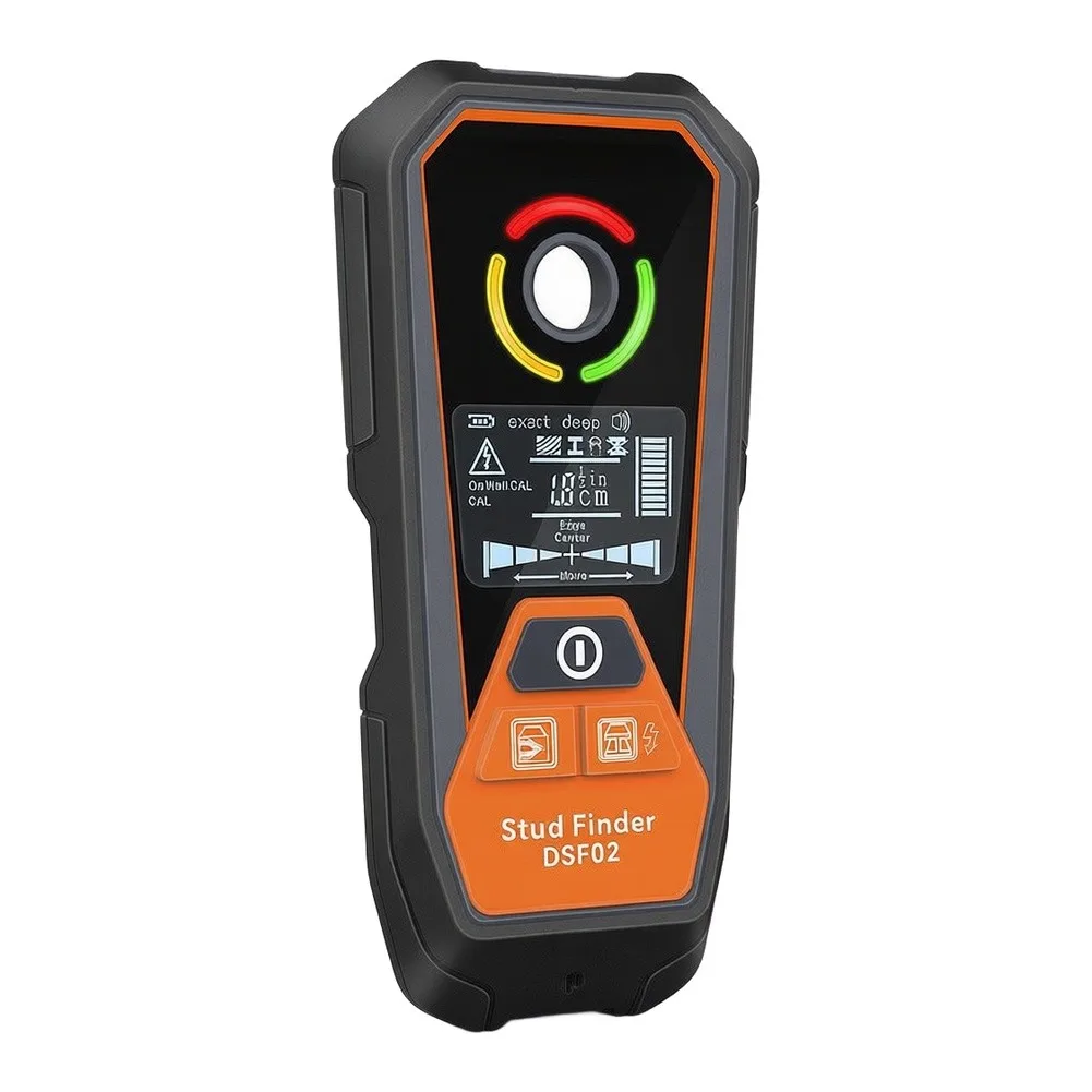 DSF02 Handheld Wall Detector Supporting Drywall Brick and Wood Wall Applications with Depth Readings and Alarms
