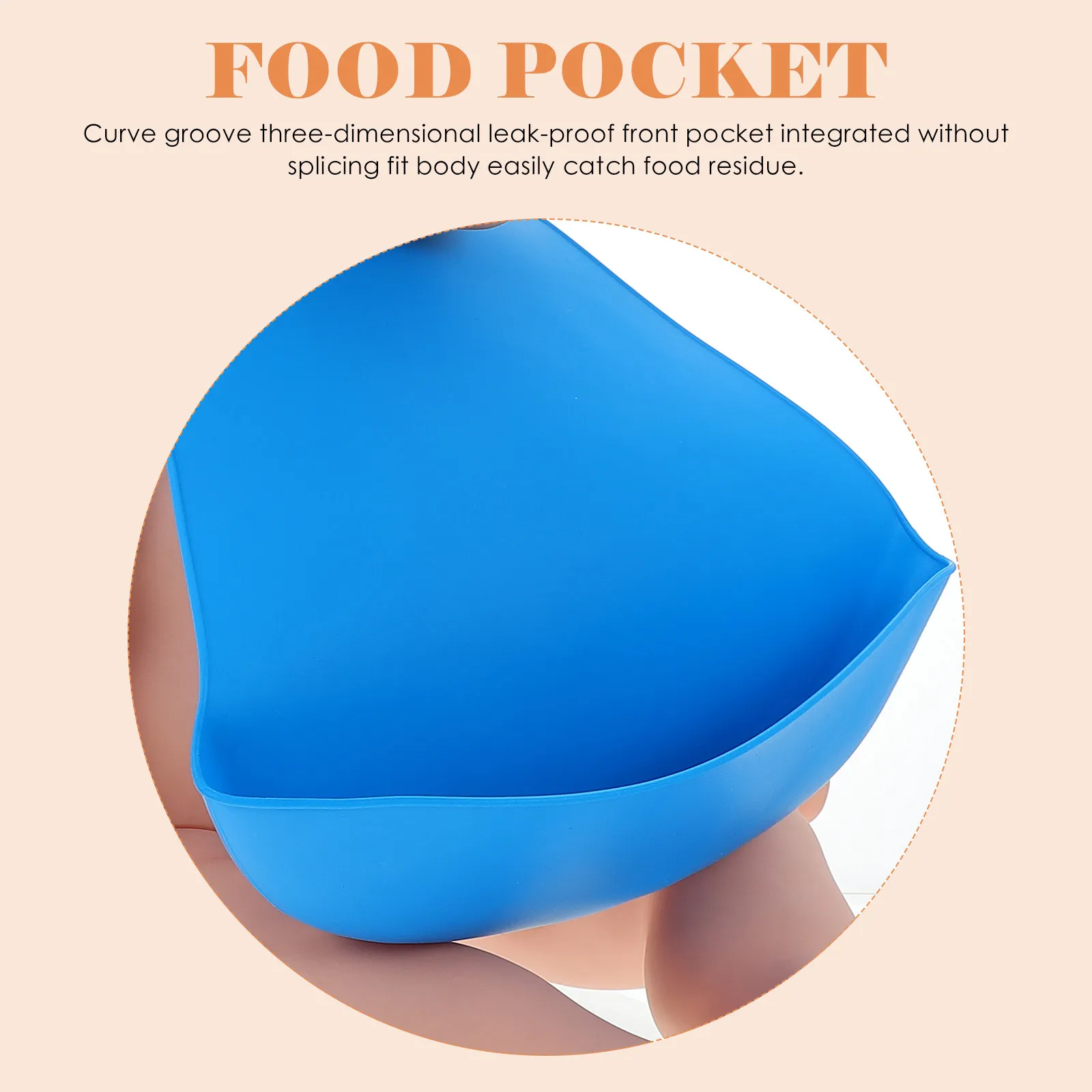 

Waterproof Silicone Adult Bib Household Multifunction Elderly Clothing Protector Adjustable Reusable Portable
