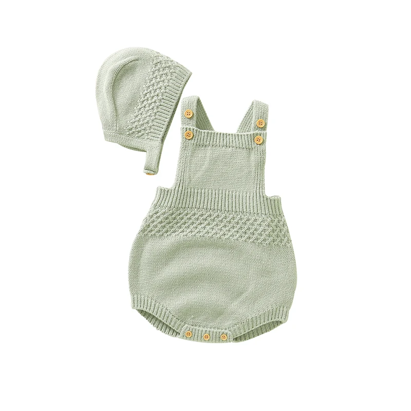 Baby Bodys Ärmel Neugeborenen Jungen Mädchen Einfarbig Onesie Hüte Outfits Sets 2 stücke Infant Unisex Playsuits Kinder Kleidung