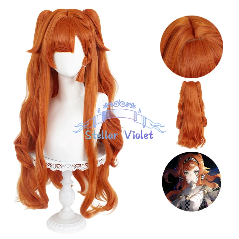 

Парик Game Time To Hunt 1999 года, парики для косплея Sonetto, костюмы для косплея, 85 см, оранжевый, коричневый, реверс 1999 Sonetto, синтетические парики на Хэллоуин