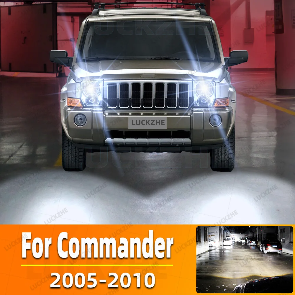 

2pcs Led Headlight Bulbs For Jeep Commander XK XH Car High Low Beam Lamp 2005 2006 2007 2008 2009 2010
