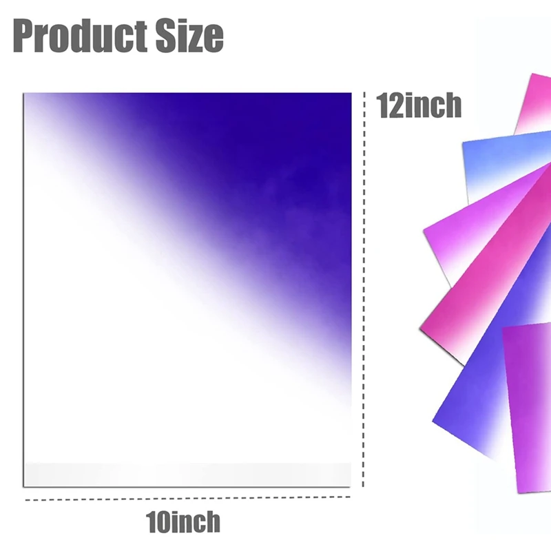 الأشعة فوق البنفسجية تغيير لون نفخة الفينيل نقل الحرارة ثلاثية الأبعاد رغوة نقل الحرارة الفينيل-6 أوراق تغيير لون نفخة الفينيل 12X10 بوصة دائم