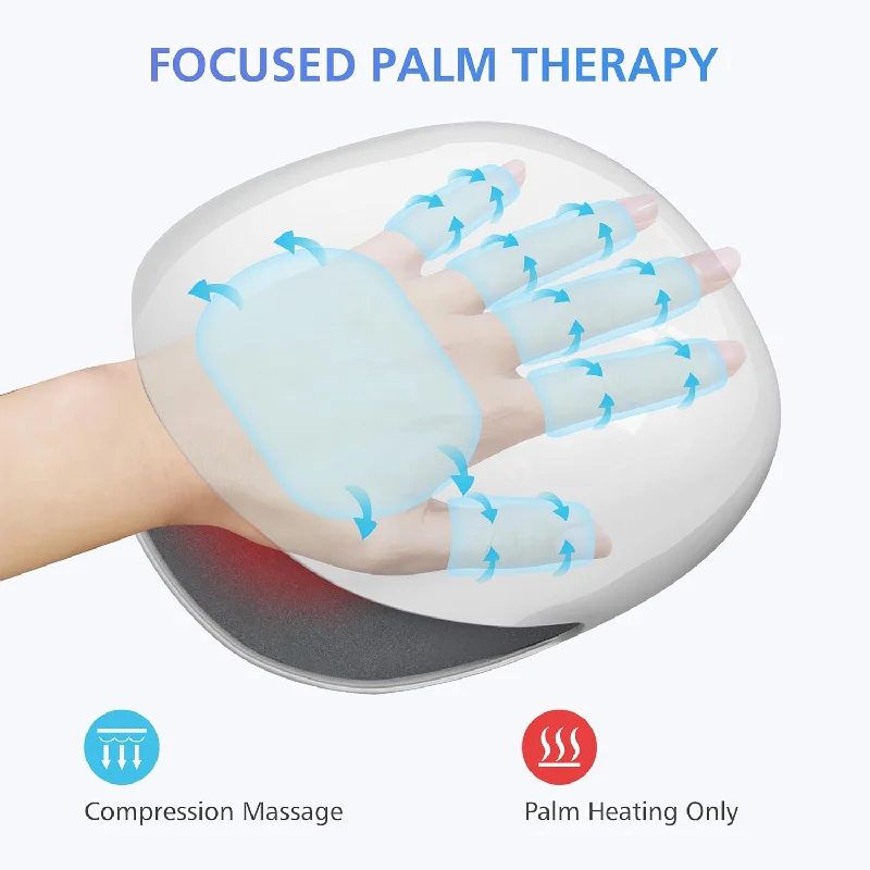 Wireless Hand Massager With Heat, 3 Levels Compression & Heating, Rechargeable Hand Massager Machine for Carpal Tunnel Relief