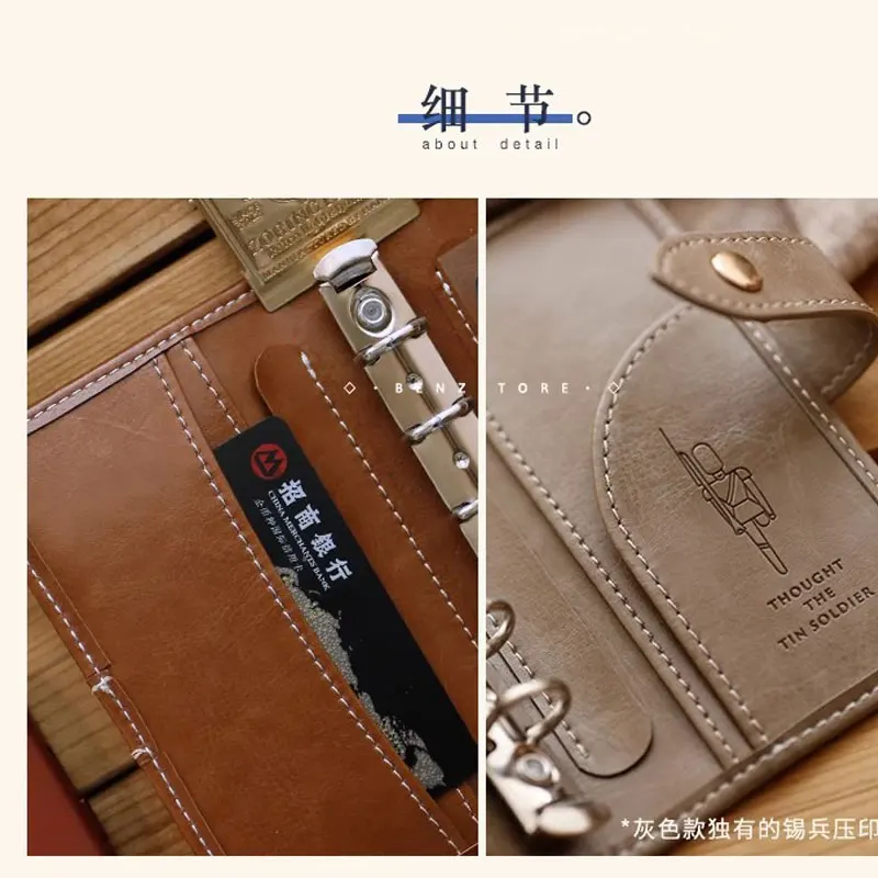 M5 5Holes Pu Leather Binder Loose Leaf Notebook Refill Spiral Binder Inner Page Weekly Monthly To Do Inside Paper Stationery