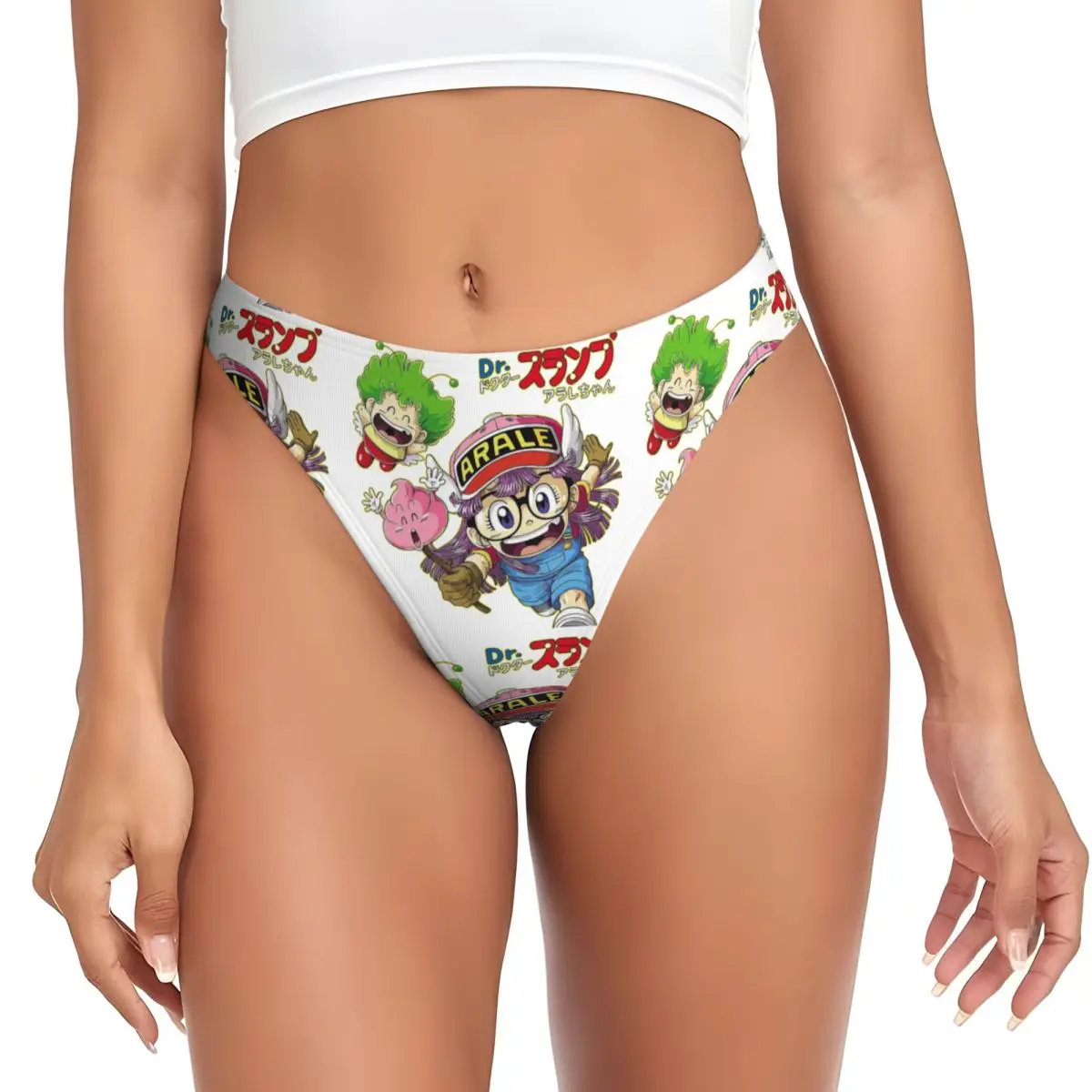 calcinhas-g-string-personalizadas-drslump-robot-girl-arale-hoyoyo-confortaveis-e-respiraveis-para-mulheres