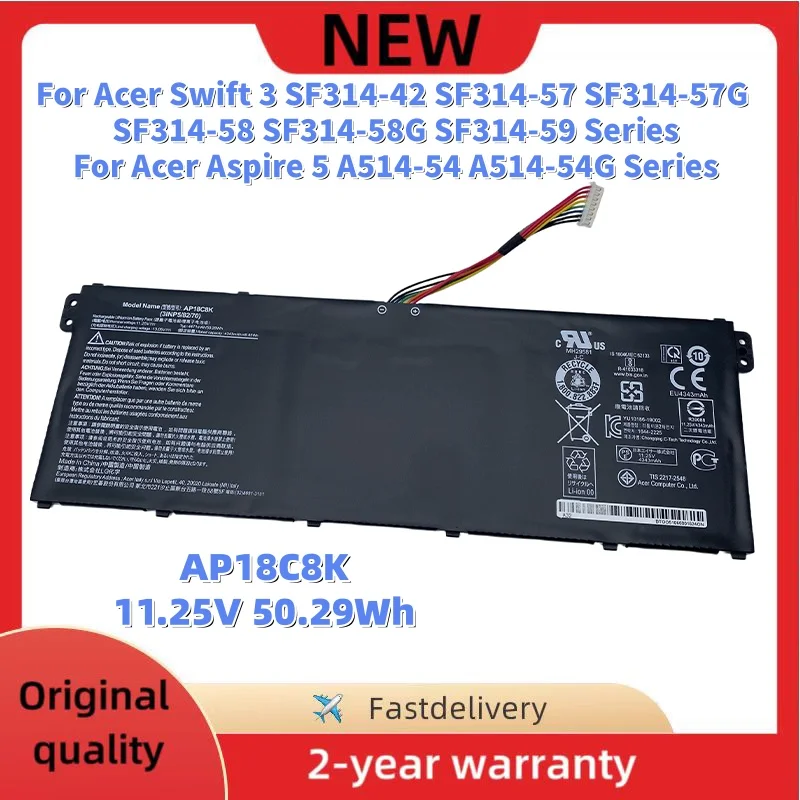 AP18C8K For Acer Swift 3 SF314-42 SF314-57G SF314-58G SF314-59 Aspire 5 A514-54G A514-52 A515-56G TravelMate P2 TMP215-52 Series