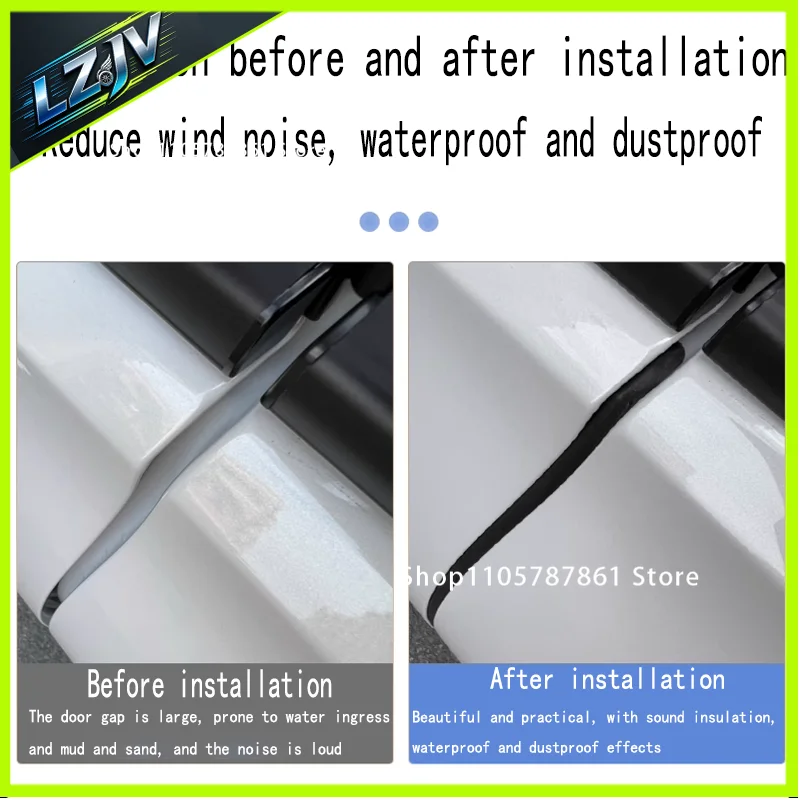 FOR Honda ZR-V HR-V B-pillar Door Sealing Strip Sealing and Soundproofing of Car Door Gaps Car Accessores 2pcs/set