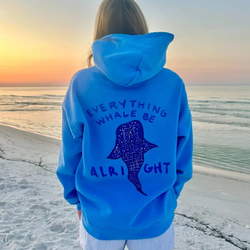 

2025 American Fashion Off Shoulder Sleeves, Threaded Casual 2D Printed Top Women's Hooded Sweatshirt Female Clothing