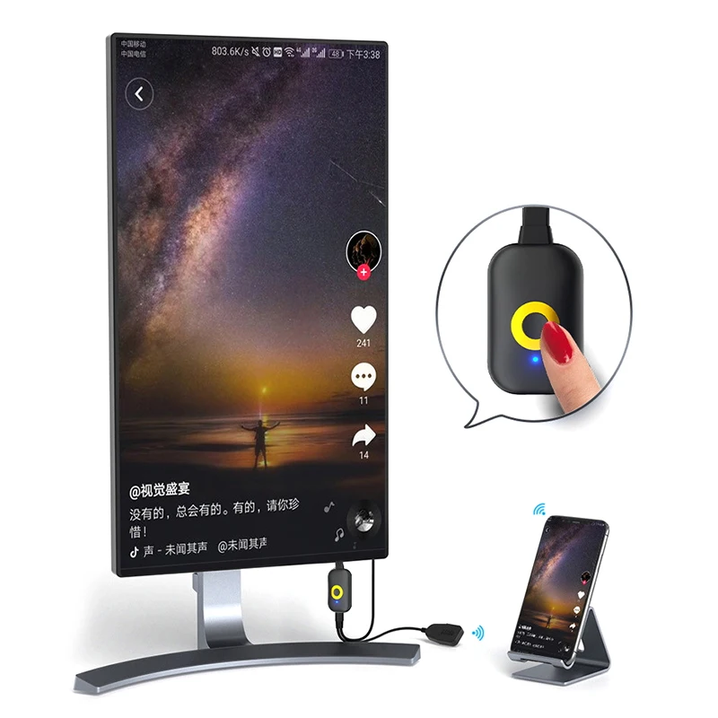 For TV Projector 4K TV Stick HDMI-Compatible Video Receiver Screen Mirroring Wireless 2.4G/5G 1080P Wifi Display Dongle Adapter