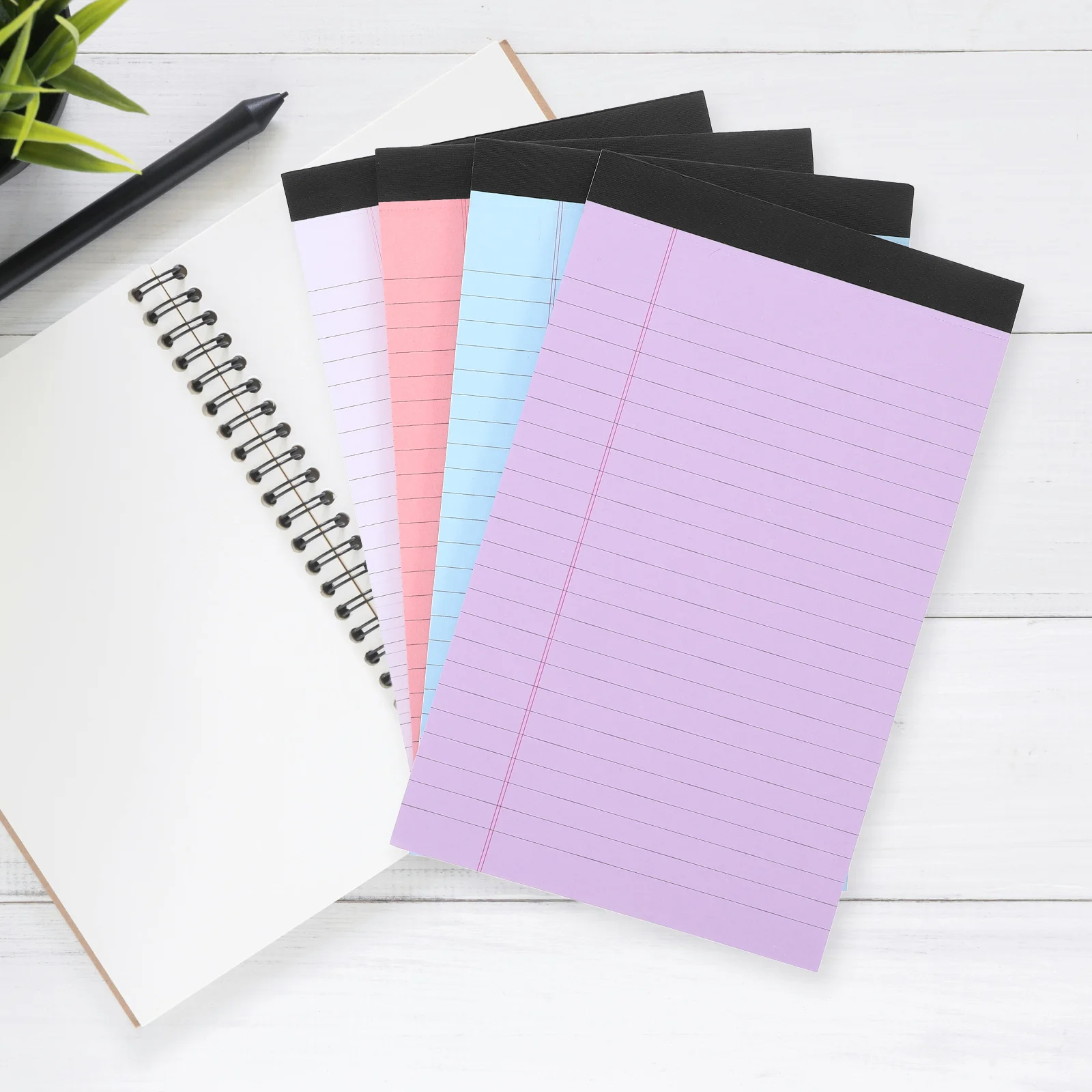 Spiral Notebooks College Ruled Paper Notepad Pads for Work Memo Binders Portable