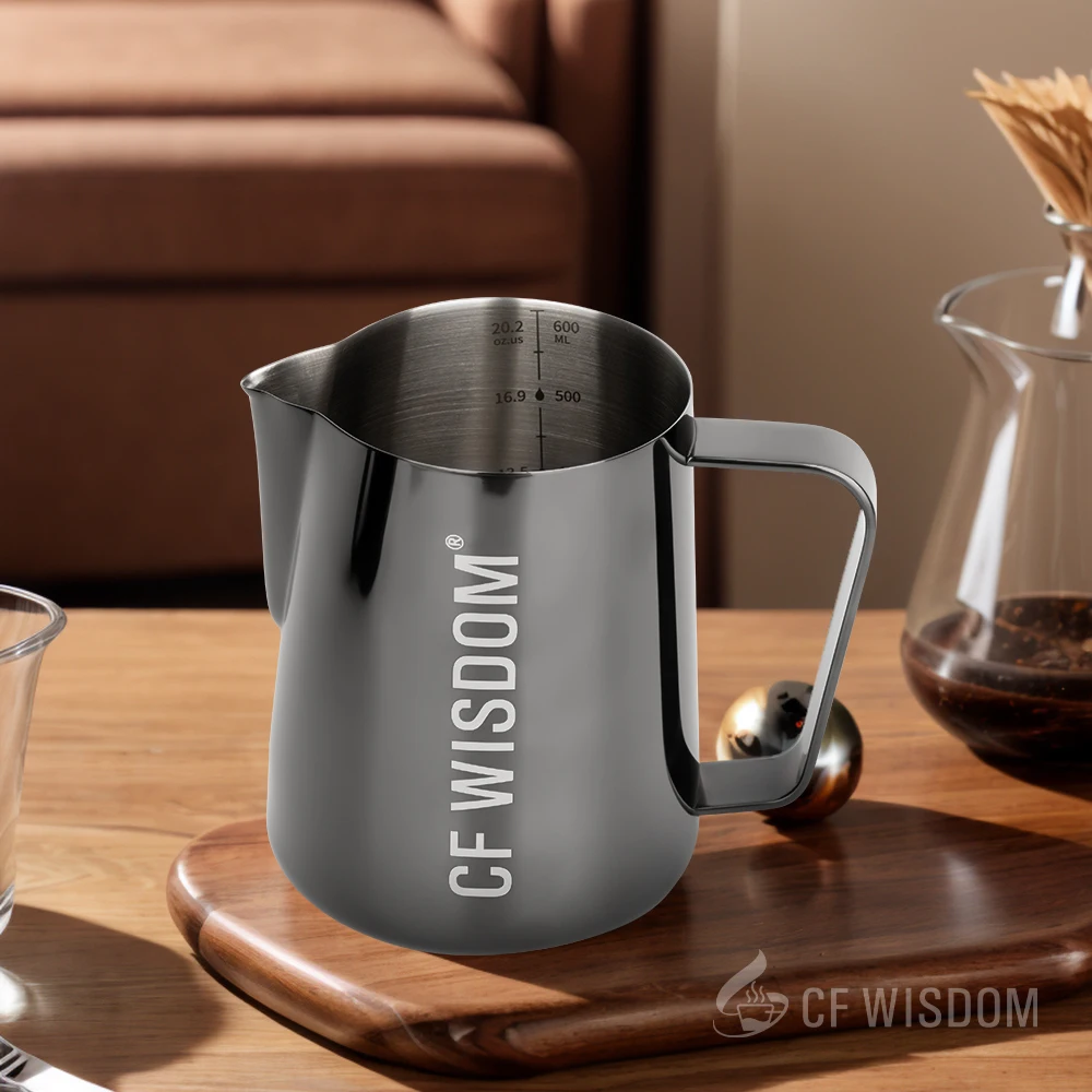 

Кувшин для вспенивания молока из нержавеющей стали, легкая чашка для вспенивания молока для любителей кофе, прочный кувшин для молока, праздничный подарок