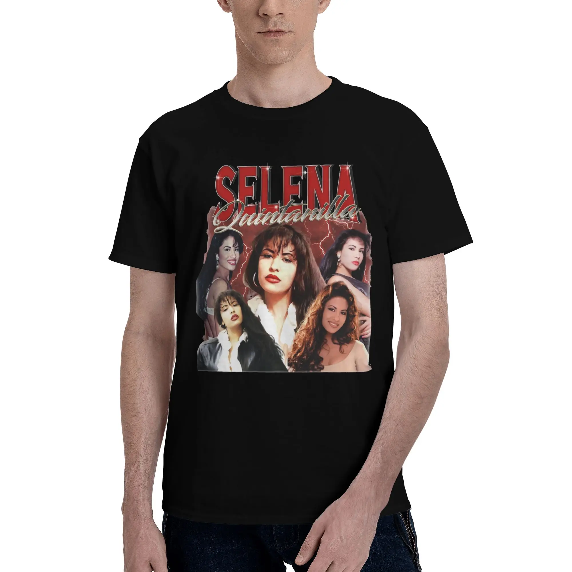 Selena Quintanilla  Tee Shirt for Men Women Print T Shirts  Cotton Clothing