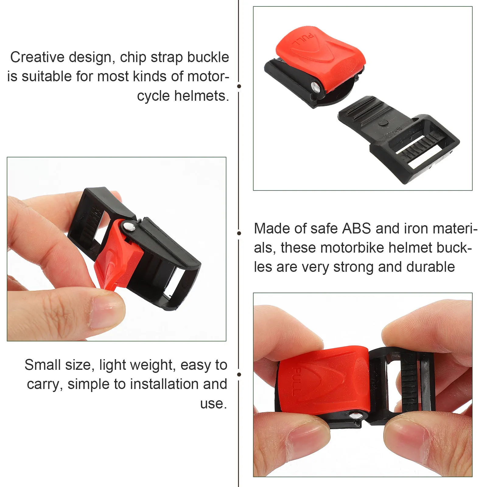 10Pcs Chip Strap Buckle Reliable Hard to Deform Break Motorcycle Accessories Abundant Quantity Strap Buckle