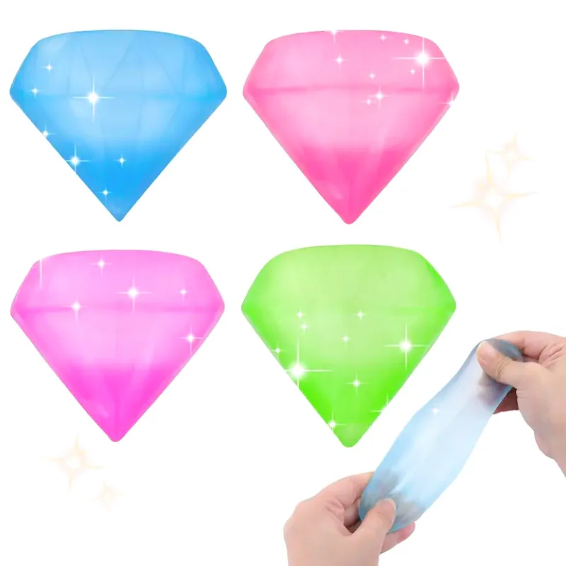 Brilhante diamante needoh cubos de gelo estresse ventilação bola lento rebote squeeze brinquedos alívio do estresse crianças adultos antiestresse brinquedo mole