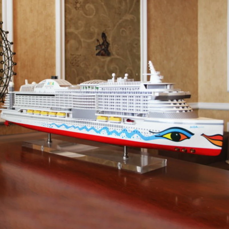 Large Luxury Cruise Ship Model with Light Ship Decoration Decoration Columbus Ship Model Office Gift Decoration