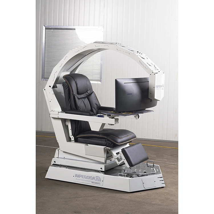 Hot Selling Automatic Genuine Leather Computer Game Executive Chair With Massage And Rgb Led IWR1 Model IMPERATOR WORKS