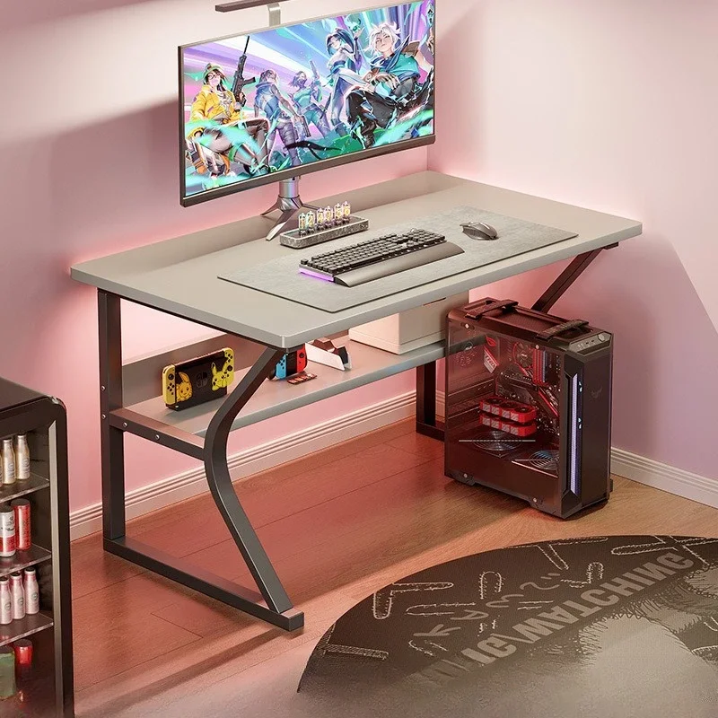 Adjustable Height Computer Desk Standing Desk Foldable Gaming Desk Student Study Desk Home Office Compact Laptop Table Furniture