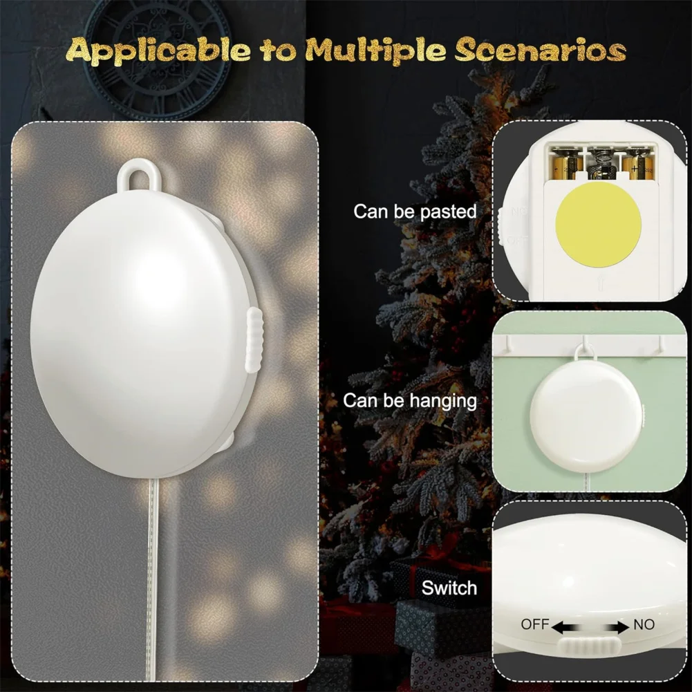 Luci per finestre natalizie a LED 7LM luce decorativa natalizia a sospensione alimentata a batteria ad alta luminosità